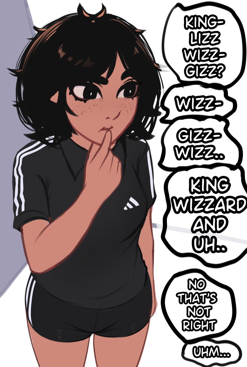 absurdres adidas freckles highres king_gizzard_and_the_lizard_wizard meme tomboy veyonis yuna_(veyonis)