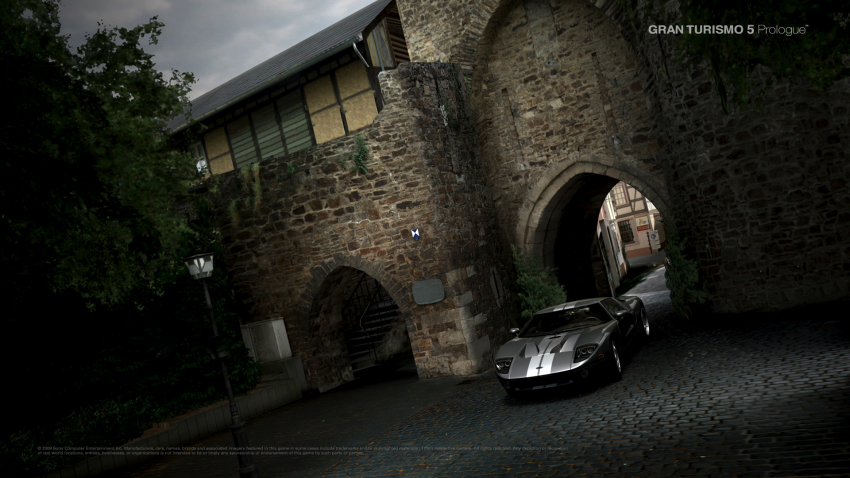 00s 2008 3d car copyright_name english_text ford ford_gt gran_turismo gran_turismo_5 highres logo motor_vehicle no_humans non-web_source official_art official_wallpaper promotional_art sony