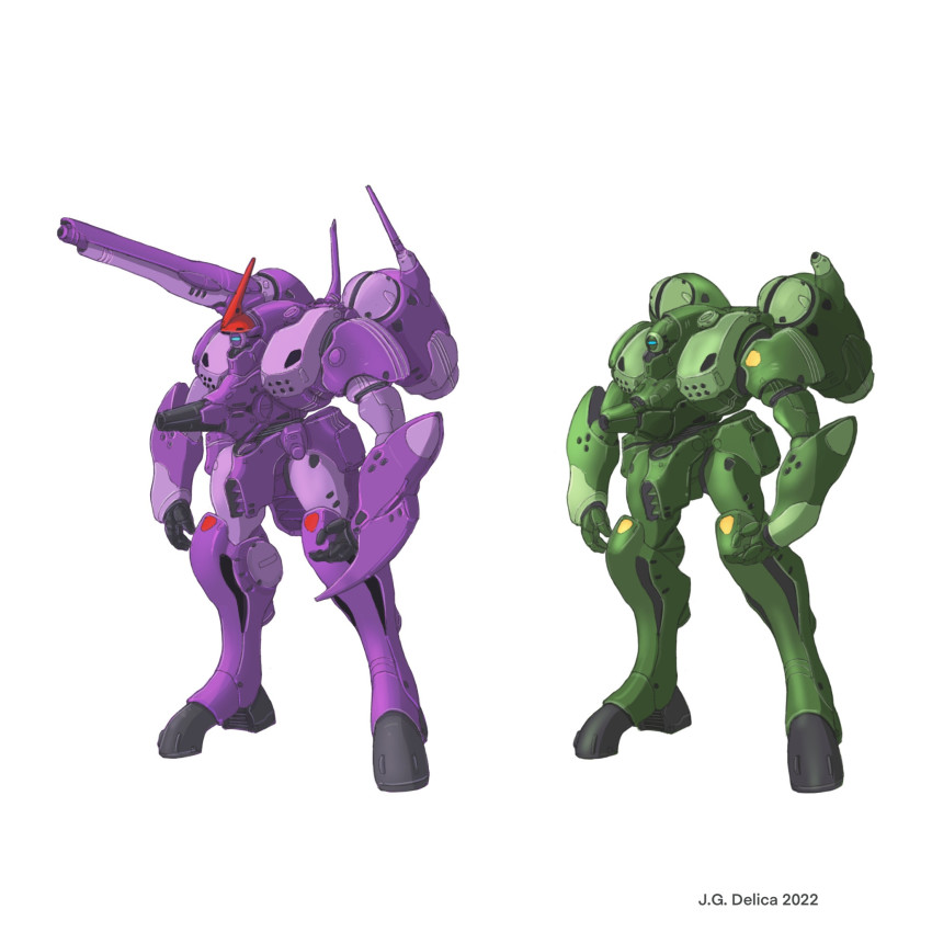 2022 alien arm_blade armor blade chest_cannon choujikuu_yousai_macross claws dai-ichi dated energy_cannon highres jetpack machinery macross macross:_do_you_remember_love? mecha missile_pod nousjadeul-ger original power_armor radio_antenna realistic redesign robot science_fiction shoulder_cannon signature thrusters weapon white_background zentradi