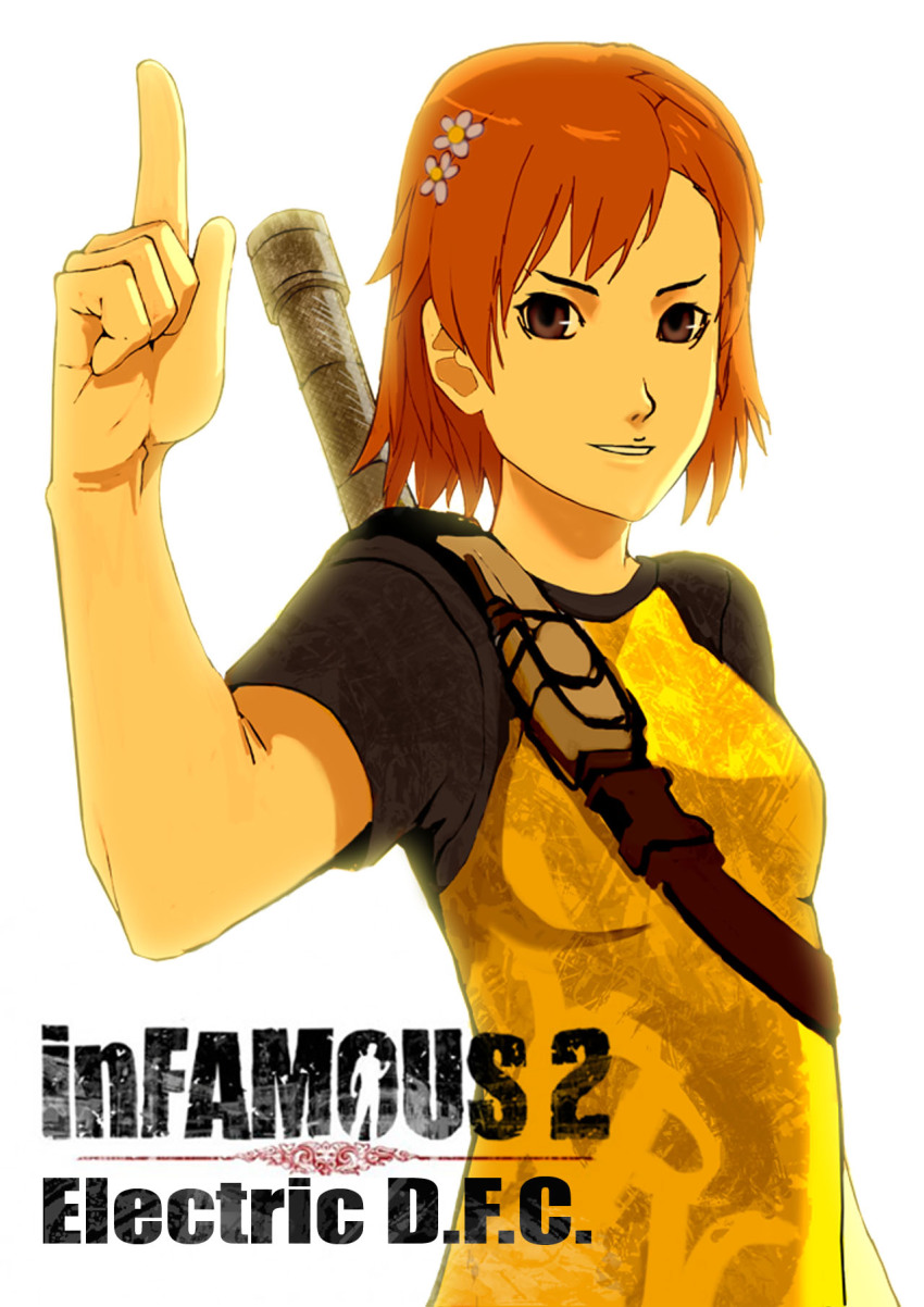1girl brown_hair cross_(guncross) crossover fusion hair_ornament hairpin highres infamous misaka_mikoto raglan_sleeves toaru_kagaku_no_railgun toaru_majutsu_no_index