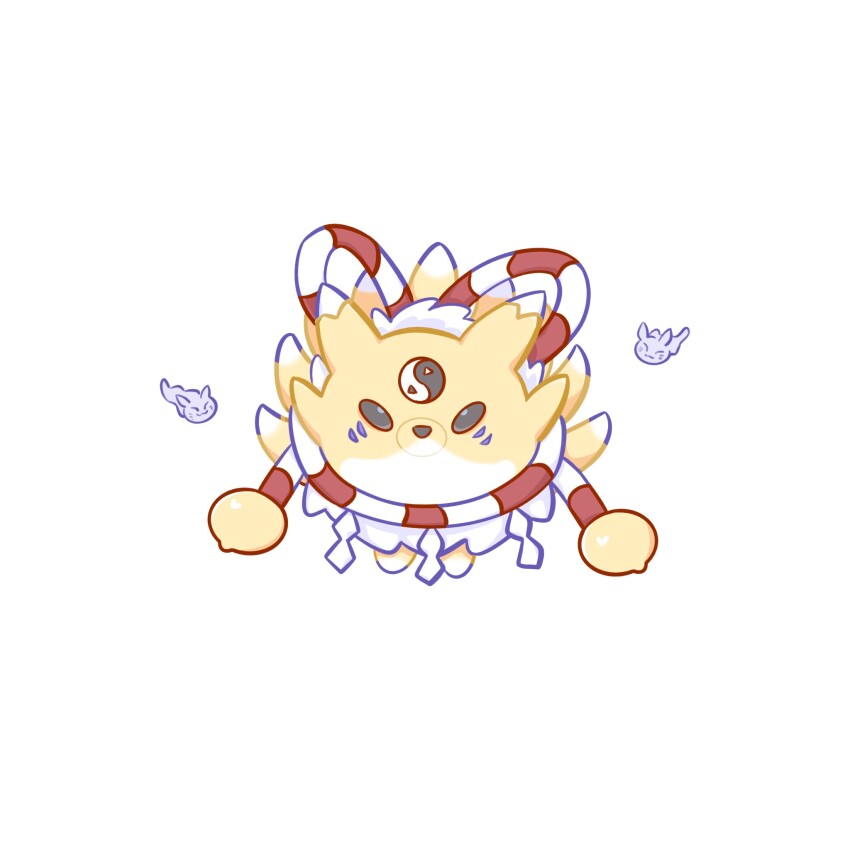 digimon digimon_(creature) highres kitsune kyubimon kyuubi multiple_tails tail