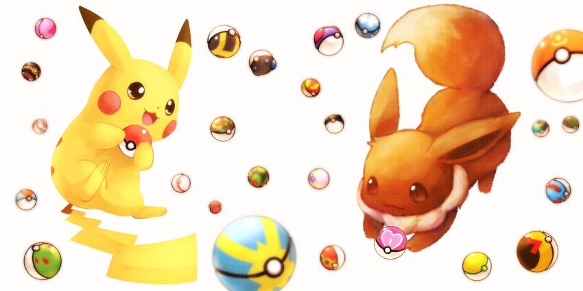 cherish_ball dive_ball dream_ball dusk_ball eevee fast_ball friend_ball gen_1_pokemon great_ball heal_ball holding holding_poke_ball lai_(pixiv1814979) level_ball love_ball lure_ball luxury_ball master_ball moon_ball nest_ball nintendo open_mouth park_ball pikachu poke_ball poke_ball_(basic) pokemon pokemon_(creature) premier_ball quick_ball repeat_ball safari_ball timer_ball ultra_ball white_background