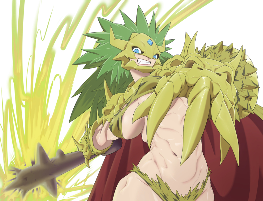 digimon digimon_(creature) horns kinkakumon long_hair mask muscular muscular_female taira_(tairamon)