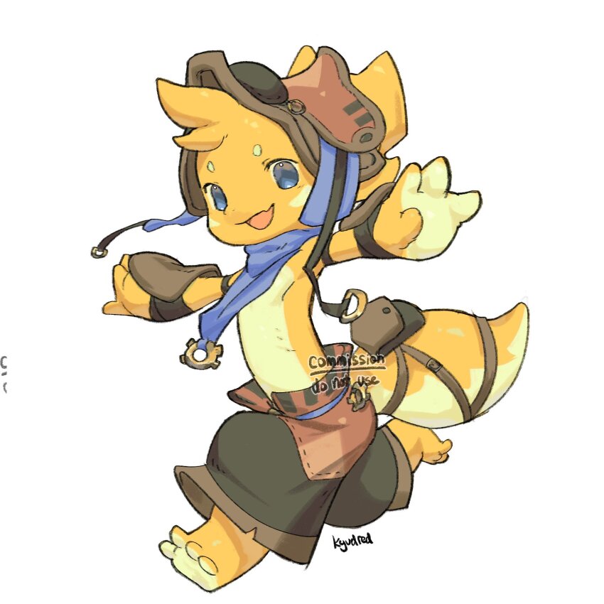 1boy armlet cosplay flare_(lumozze) furry gecko highres jewelry kyudred lizard original scarf shorts
