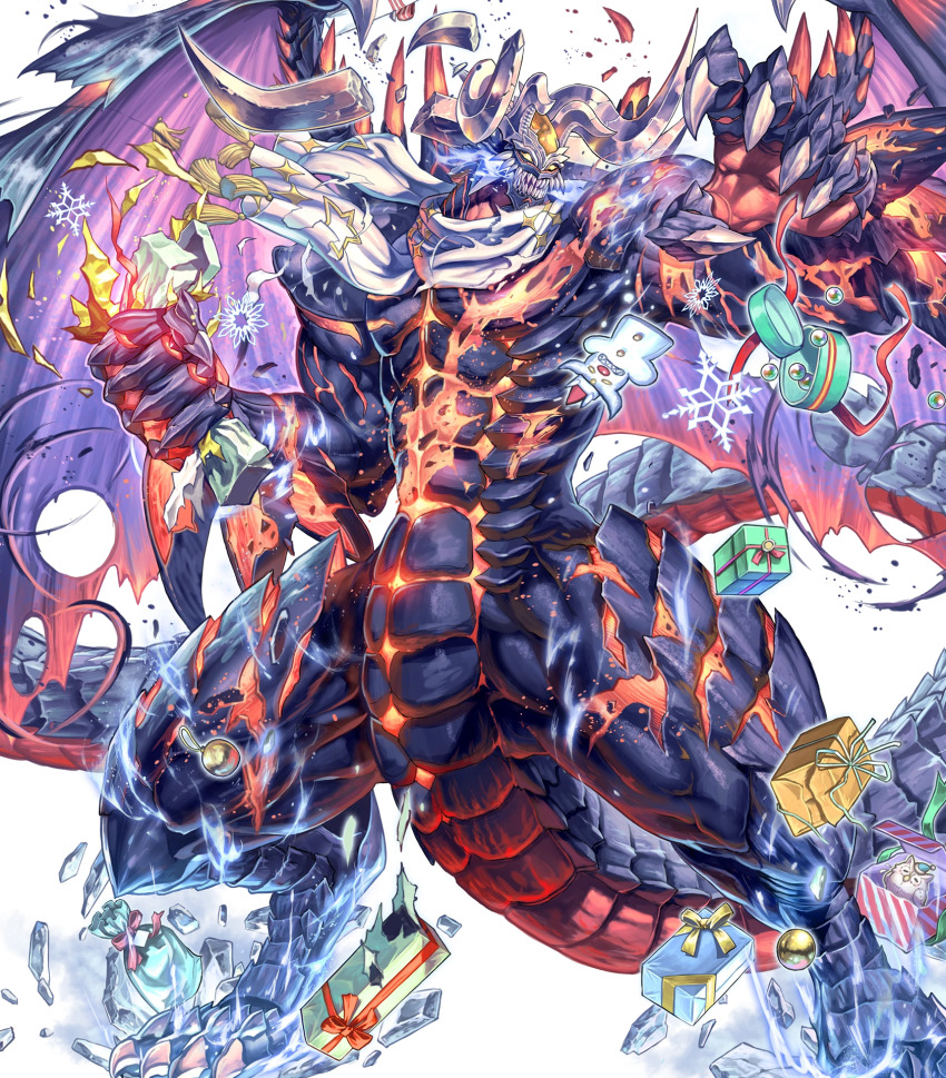 demon demon_horns evil_smile fire_emblem fire_emblem_heroes fomortiis_(fire_emblem) fomortiis_(winter)_(fire_emblem) highres horns nintendo non-web_source official_alternate_costume official_art smile
