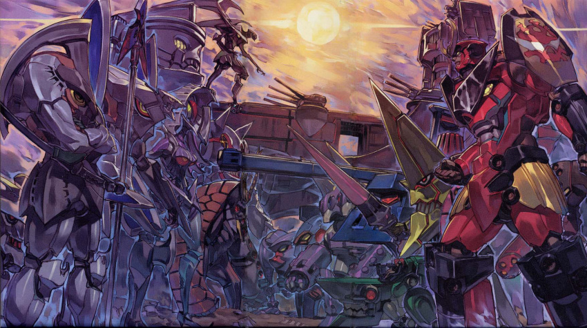 00s ainzer byakou dai-gurren dayakkaiser enkidu_(ttgl) everyone gember gurren-lagann highres kidd_knuckle king_kittan mecha moshogun no_humans official_art robot sayrune shuzack sozoshin super_robot tengen_toppa_gurren_lagann twin_boukun yoko_littner yoshinari_you