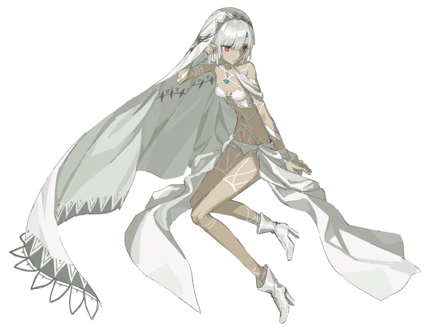 1girl altera_(fate) dark-skinned_female dark_skin fate/extella fate/extra fate_(series) fgolz7l groin high_heels highres red_eyes tagme