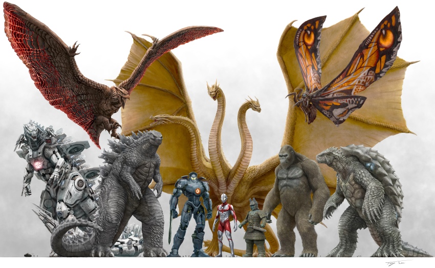 2boys abs absurdres alien animal animal_ears ape arm_blade armor blue_eyes bodysuit bug cannon chain_sword chest_cannon claws colored_skin crossover daiei_film daiei_motion_picture daimajin daimajin_(series) demon dinosaur directed-energy_weapon dragon dragon_horns dragon_wings eatalllot energy energy_cannon energy_weapon fangs gamera gamera_(series) gd6_chain_sword giant giant_monster gills gipsy_danger glowing glowing_eyes godzilla godzilla:_king_of_the_monsters godzilla_(monsterverse) godzilla_(series) godzilla_vs._kong gold_skin golem gorilla green_eyes green_skin highres horns huge_filesize incredibly_absurdres insect insect_wings jaeger_(pacific_rim) kadokawa kaiju king_ghidorah king_ghidorah_(monsterverse) king_kong king_kong_(series) kong_(monsterverse) legendary_pictures mecha mechagodzilla military military_vehicle monster monsterverse moth moth_wings mothra mothra_(monsterverse) motor_vehicle multiple_boys multiple_crossover multiple_heads multiple_tails muscular muscular_male mutant no_humans nuclear_reactor nuclear_vortex_turbine open_mouth oversized_animal pacific_rim pan_pacific_defense_corps realistic red_eyes redesign robot rodan rodan_(monsterverse) samurai scabbard scales science_fiction sharp_teeth sheath size_comparison soldier spines spirit standing superhero_costume sword tail tank teeth toho toned toned_male tsuburaya_productions turtle tusks ultra_series ultraman ultraman_(1st_series) united_states weapon whip whip_sword wings wrist_blades
