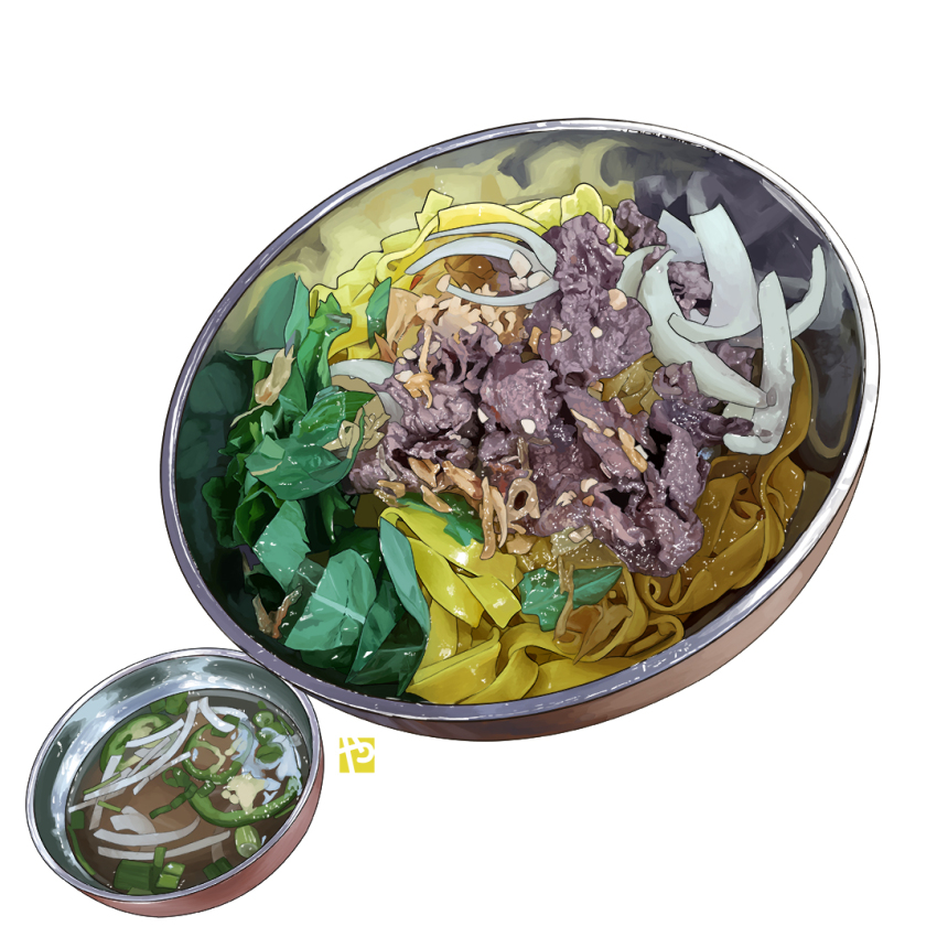 food food_focus garnish meat no_humans noodles original pho soup still_life studiolg vegetable watermark white_background
