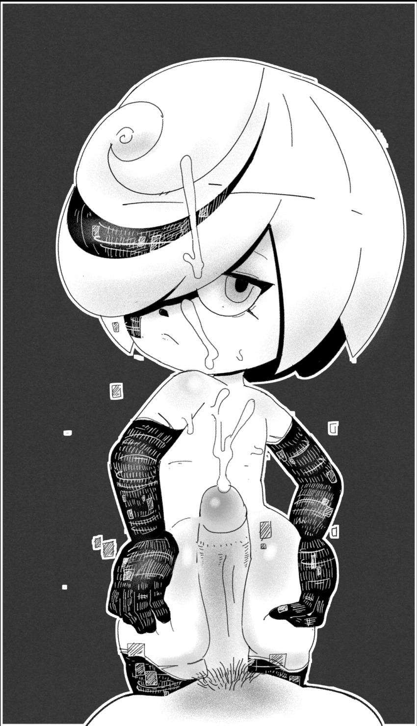 1boy 1girl 2022 20s :&lt; age_difference artificial_intelligence ass ass_grab bare_back bare_shoulders buttjob completely_nude cum cum_on_body dogmalord ejaculation erection faceless faceless_male facial from_behind frown grey_background greyscale hands_on_own_ass hetero highres large_penis loli looking_at_viewer looking_back mature_male monochrome nude older_male_and_younger_female orgasm penis penis_on_ass pov pov_crotch pubic_hair sage_(sonic) sega sex sex_from_behind short_hair size_difference solo_focus sonic_(series) sonic_frontiers veins veiny_penis