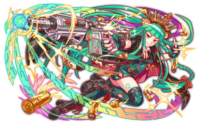 alternate_costume amulet animal_charm animal_ear_fluff animal_ears anime_coloring ankle_boots artist_request assault_rifle belt belt_buckle belted_dress black_belt black_boots black_coat black_collar black_sleeves black_trim blunt_bangs blunt_ends blunt_sidelocks boots braid breasts buckle charm_(object) china_dress chinese_clothes cleavage closed_mouth coat collar collarbone collared_coat collared_dress crash_fever diamond_cutout dress earrings energy_ball eyelashes fingerless_gloves firing full_body game_cg gem gloves gold_buckle gold_earrings gold_necklace gold_tiara green_belt green_dress green_gemstone green_gloves green_hair green_thighhighs gun high_collar jewelry leather_coat leg_tattoo leg_up leopard_ears leopard_tail long_hair low-braided_long_hair low-tied_long_hair medium_breasts multicolored_hair nail_polish necklace number_tattoo numbered o-ring_footwear official_alternate_costume official_art open_clothes open_coat ose_(crash_fever) outline purple_hair purple_nails red_gemstone red_outline red_ribbon ribbon rifle shell_casing short_sleeves side_braid sidelocks silver_ring simple_background smile solo sparkle sparks spiked_collar spikes square square_tattoo straight_hair streaked_hair tachi-e tail tail_ornament tail_ring tattoo thighhighs third-party_source tiara transparent_background two-sided_coat two-sided_fabric two-tone_hair weapon white_collar wing_collar yellow_eyes yellow_tail yellow_trim zipper