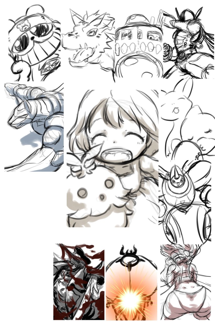 atlurkabuterimon atlurkabuterimon_(blue) atlurkabuterimon_(red) blood bokomon chackmon digimon digitama egg fairimon fujieda_yoshino growmon highres horn justimon magnagarurumon mechanorimon neamon rapidmon_(perfect) smile wings