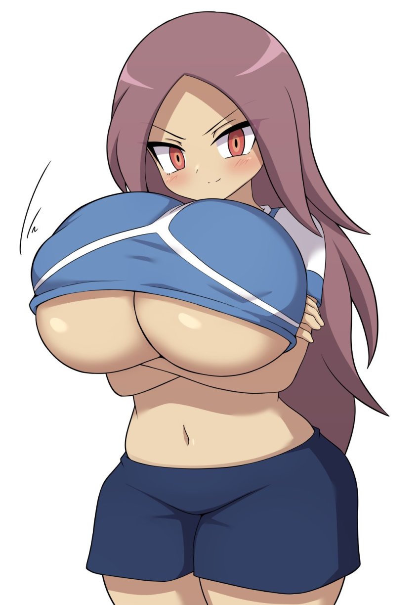 blush breasts highres navel tagme touchi_ai
