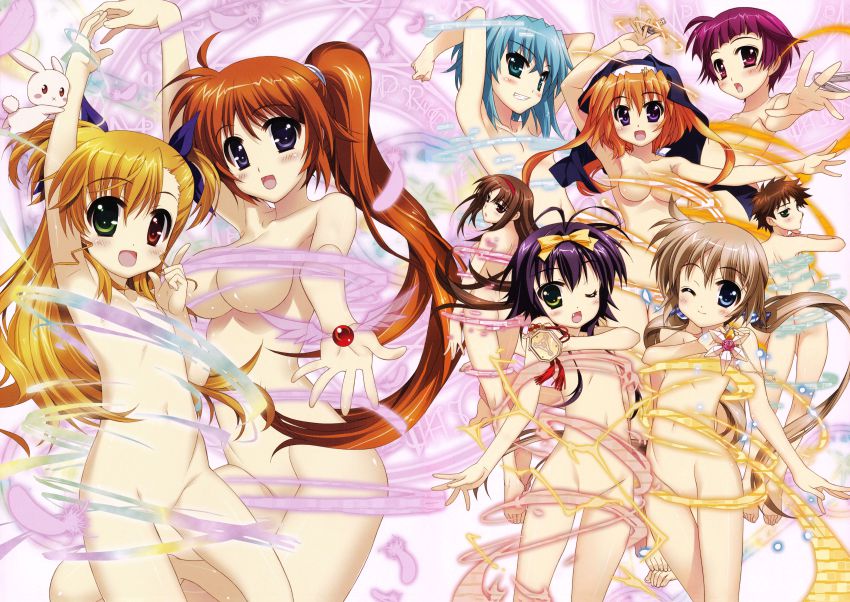 10s absurdres annotated ass blonde_hair blue_eyes blue_hair blush breasts brown_hair brunzel censored chantez_apinion convenient_censoring corona_timir cover cover_page deed_(nanoha) eyebrows fang flat_chest fujima_takuya green_eyes grey_hair heterochromia highres large_breasts long_hair lyrical_nanoha mahou_shoujo_lyrical_nanoha mahou_shoujo_lyrical_nanoha_vivid nude numbers_(nanoha) official_art one_eye_closed orange_hair otto_(nanoha) phantasma_(nanoha) pink_eyes pink_hair purple_eyes purple_hair raising_heart red_eyes rio_wezley sacred_heart scan schach_nouera sein_(nanoha) short_hair side_ponytail solfege takamachi_nanoha twintails vivio windenschaft wink
