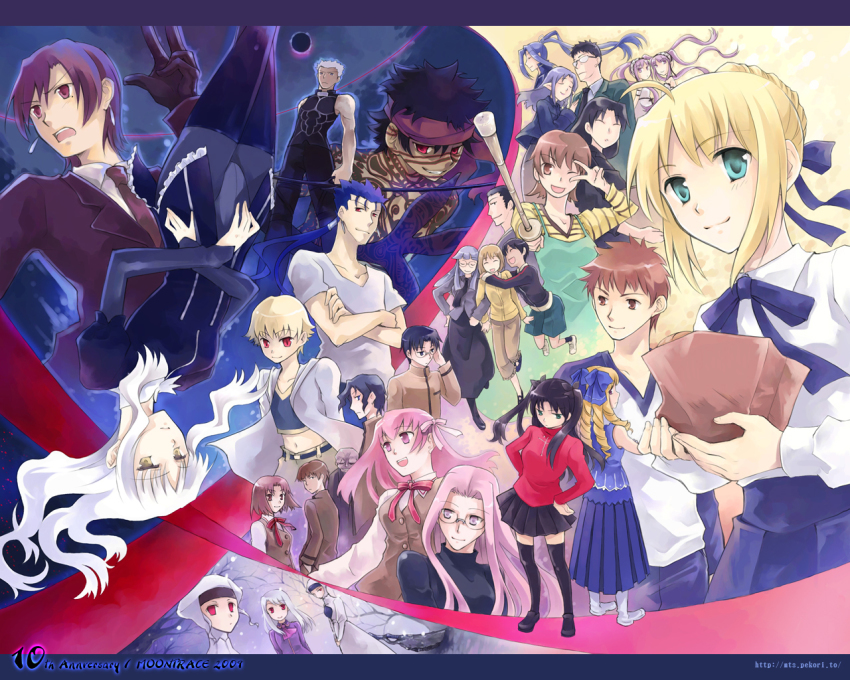 00s 6+boys 6+girls angra_mainyu_(fate) archer_(fate) artoria_pendragon_(fate) azuma_shouko bazett_fraga_mcremitz blonde_hair brother_and_sister caren_hortensia child_gilgamesh_(fate) cu_chulainn_(casual_wear)_(fate) cu_chulainn_(fate) cu_chulainn_(fate/stay_night) emiya_shirou euryale_(fate) everyone fate/hollow_ataraxia fate/stay_night fate_(series) fujimura_taiga gilgamesh_(fate) himuro_kane hotaruzuka_otoko illyasviel_von_einzbern kuzuki_souichirou leysritt_(fate) luviagelita_edelfelt makidera_kaede matou_sakura matou_zouken medea_(caster)_(fate) medea_(casual_wear)_(fate) medea_(fate) medusa_(fate) medusa_(rider)_(fate) mitsuzuri_ayako mitsuzuri_minori multiple_boys multiple_girls ryuudou_issei ryuudou_reikan saber_(fate) saegusa_yukika sasaki_kojirou_(fate) sella_(fate) siblings sisters stheno_(fate) thighhighs tohsaka_rin twins twintails