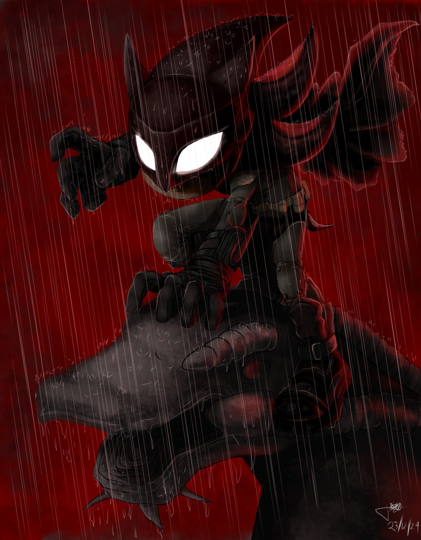 2 absurdres adventure batman biolizard dc_comics gargoyle highres rain shadow_the_hedgehog sonic sonic_(series) the