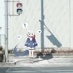  ! 1girl animated animated_gif bare_legs blue_coat blue_eyes blue_hair blue_jacket blue_ribbon blunt_bangs blurry blurry_background blush boots bow bush coat crosswalk fins fish_tail full_body fur-trimmed_sleeves fur_trim gawr_gura gawr_gura_(winter_casual) grey_socks hair_ornament heart hita_uni hololive hololive_english jacket long_hair long_sleeves looking_at_viewer multicolored_hair night official_alternate_costume official_alternate_hair_length official_alternate_hairstyle outdoors plaid_clothes plaid_skirt pole pom_pom_(clothes) puffy_long_sleeves puffy_sleeves red_scarf ribbon scarf shadow shark_girl shark_tail sign skirt smile socks solo speech_bubble standing streaked_hair tail tail_wagging thought_bubble traffic_light virtual_youtuber white_boots white_bow white_coat white_hair winter winter_clothes winter_coat x_hair_ornament  rating:General score:26 user:Undeaddragon