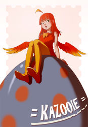  ahoge banjo-kazooie green_eyes kazooie_(banjo-kazooie) loverare personification rareware red_hair wings  rating:Sensitive score:11 user:PsychoJosh