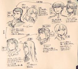  10s 4boys 4girls blush buttons cigarette closed_mouth commentary ear_visible_through_hair ears_visible_through_hair epaulettes fumizuki_(kancolle) fur_trim gloves goggles goggles_on_head grabbing_another&#039;s_chin greyscale hair_between_eyes hair_ornament hairclip hand_on_another&#039;s_chin haruna_(kancolle) headband headgear helmet hinaki_eiji kaga_(kancolle) kantai_collection long_hair military military_uniform monochrome multiple_boys multiple_girls muneate naval_uniform neckerchief open_mouth pilot_helmet pilot_suit ponytail round_teeth school_uniform serafuku shigemitsu_jun short_hair shoukaku_(kancolle) side_ponytail smile smoking swept_bangs teeth traditional_media translation_request upper_body white_gloves 