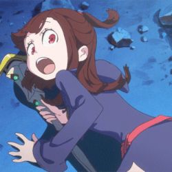 10s animated animated_gif brown_hair kagari_atsuko little_witch_academia lowres red_eyes sexually_suggestive staff  rating:Questionable score:63 user:PoppedRaft