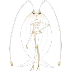  antennae artist_request eyelashes full_body gen_7_pokemon hand_on_own_hip nintendo official_art pheromosa pokemon pokemon_(creature) pokemon_focus pokemon_sm solo standing straight-on third-party_source transparent_background ultra_beast 