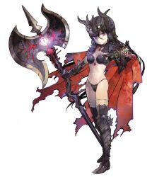  akira_(kaned_fools) armor bikini_armor bikini_warriors black_knight_(bikini_warriors) boots full_body helmet official_art rope 