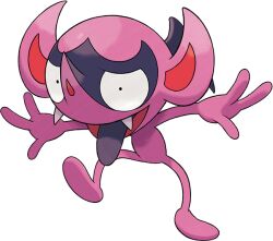  artist_request colored_tongue fangs full_body gen_8_pokemon impidimp nintendo official_art open_mouth outstretched_arms pointy_ears pointy_nose pokemon pokemon_(creature) pokemon_focus pokemon_swsh purple_tongue smile solo spread_arms standing standing_on_one_leg third-party_source tongue tongue_out transparent_background 