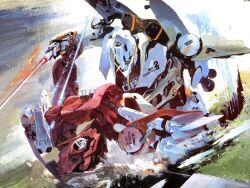  1989 energy_sword gundam mech sword v-fin weapon yamashita_ikuto 