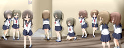 22m 6+girls bad_id bad_pixiv_id blonde_hair blush brown_eyes brown_hair character_request closed_eyes copyright_request covering_own_mouth crotch_grab crying flat_chest full_body grey_eyes have_to_pee highres indoors knees_together_feet_apart leg_up multiple_girls open_mouth original panorama panties pee peeing peeing_self puddle school_uniform seiza sign sitting stain stained_clothes stained_panties sweat tears toilet translation_request underwear wooden_floor yellow_eyes rating:Questionable score:60 user:danbooru