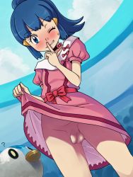  1futa ? blue_eyes blue_hair blush clothes_lift dawn_(pokemon) dress dress_lift futa_without_pussy futanari gen_4_pokemon grin nintendo no_panties one_eye_closed penis piplup pokemon pokemon_(anime) pokemon_(creature) pokemon_dppt_(anime) ponytail smile stupa13a testicles third-party_edit trap uncensored wink  rating:Explicit score:173 user:yufuking