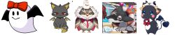  bird cat commentary demon digimon_(creature) english_commentary familiar ghost kendo_ren long_image okibi_05 orca owl pigeon wide_image 