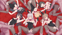  6+boys 6+girls alisa_mikhailovna_kujou animal_ears ass bar_censor black_hair black_leotard blonde_hair blue_eyes bow bowtie breasts brown_eyes brown_hair censored closed_eyes cum cum_in_pussy detached_collar ejaculation fake_animal_ears fake_tail fishnet_leotard fishnets from_above group_sex hair_ornament hairclip highres kimishima_ayano leotard leotard_pull long_hair looking_at_viewer mariya_mikhailovna_kujou miyamae_nonoa multiple_boys multiple_girls nipples okina_(805197) one_eye_closed orgy pantyhose penis playboy_bunny rabbit_ears rabbit_tail red_bow red_bowtie sex short_hair strapless strapless_leotard suou_yuki tail taniyama_sayaka thighs tokidoki_bosotto_roshia-go_de_dereru_tonari_no_alya-san torn_clothes torn_pantyhose white_hair white_wrist_cuffs wrist_cuffs yellow_eyes 