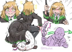  1girl anal anal_birth angry blonde_hair harry_potter_(series) hogwarts_legacy humiliation magic_user protagonist_(hogwarts_legacy) revenge slytherin snake tagme tonda wizarding_world 