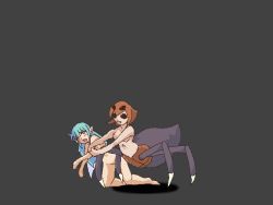  2girls animated animated_gif arthropod_girl blue_hair breasts bug cervical_penetration cervix cross-section deep_penetration egg egg_laying eluku epigyne fairy_fighting impregnation inflation insect_girl medium_breasts monster monster_girl multiple_girls ovipositor pointy_ears pussy rape restrained sex spider spider_girl stomach_bulge uncensored uterus vaginal x-ray yuri  rating:Explicit score:454 user:shimpo