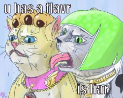  animalization bruno_bucciarati cat giorno_giovanna jojo_no_kimyou_na_bouken meme nervous no_humans parody sweat taste_of_a_liar_(meme) the_taste_of_a_liar vento_aureo 