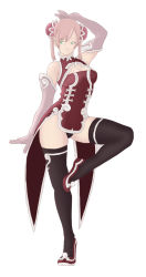  alternate_costume artist_request breasts china_dress chinese_clothes cleavage crossover dress elbow_gloves gloves hair_bun haruno_sakura naruto_(classic) naruto_(series) pink_hair single_hair_bun thighhighs  rating:Questionable score:83 user:winglucario