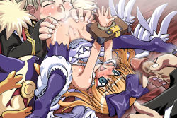 anilingus aruma_(shinrabanshou) bdsm blonde_hair bondage bound bow censored feet group_sex licking loli lolita_channel long_hair multiple_boys nipples oral pador_(shinrabanshou) panties panties_around_leg penis ribbon sheep_(shinrabanshou) shinrabanshou surrounded_by_penises thighhighs underwear wings rating:Explicit score:26 user:Anonymous