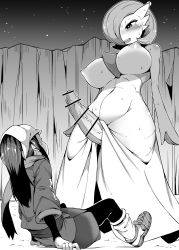 1futa 1girl absurdres age_difference akari_(pokemon) alpha_pokemon blush breasts censored erection futa_with_female futanari gardevoir gen_3_pokemon greyscale heart heart-shaped_pupils highres huge_breasts huge_penis imminent_rape loli makin_tama monochrome nintendo nipples onee-loli penis penis_awe pointless_censoring pokemon pokemon_(creature) pokemon_legends:_arceus pokephilia ponytail shorts size_difference symbol-shaped_pupils rating:Explicit score:530 user:hank268