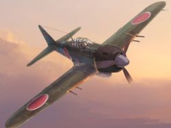  10s 1girl a6m_zero above_clouds aircraft airplane antennae aviator_cap cloud drop_tank fairy_(kancolle) female_focus flying gun isegawa_yasutaka kantai_collection military military_vehicle propeller propeller_fighter revision sky solo type_0_fighter_model_52_fairy vehicle_focus weapon zero_(kantai_collection) 