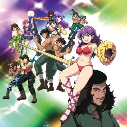 athena_(series) crystalis multiple_boys multiple_girls official_art princess_athena shield snk sword weapon  rating:General score:2 user:ampiaxxx