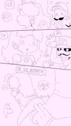 ass clothes_lift comic condom crown doggystyle dress dress_lift gloves hanage1 hypnosis jewelry laughing luigi mind_control nintendo princess_daisy ring sex sex_from_behind sketch speech_bubble sunglasses super_smash_bros. waluigi wedding_ring y0dare