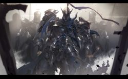  armor armored_core artorias_the_abysswalker backlighting bad_id bad_pixiv_id blurry cape cowboy_shot dark_souls_(series) dark_souls_i depth_of_field highres letterboxed mecha mono_(jdaj) no_humans robot sword tagme torn_cape torn_clothes weapon  rating:Sensitive score:8 user:danbooru