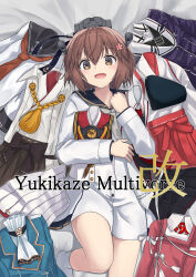  akagi_(kancolle) akagi_(kancolle)_(cosplay) akatsuki_(kancolle) akatsuki_(kancolle)_(cosplay) black_sailor_collar brown_eyes brown_hair clothes_in_front cosplay cover dress grey_neckerchief hair_flaps headgear highres kantai_collection kongou_(kancolle) kongou_(kancolle)_(cosplay) kongou_kai_ni_(kancolle) kongou_kai_ni_(kancolle)_(cosplay) lying myoukou_(kancolle) myoukou_(kancolle)_(cosplay) myoukou_kai_ni_(kancolle) myoukou_kai_ni_(kancolle)_(cosplay) neckerchief ryuujou_(kancolle) ryuujou_(kancolle)_(cosplay) sailor_collar sailor_dress smile speaking_tube_headset takao_(kancolle) takao_(kancolle)_(cosplay) unworn_clothes yamato_(kancolle) yamato_(kancolle)_(cosplay) yamato_kai_ni_(kancolle) yamato_kai_ni_(kancolle)_(cosplay) yuki_4040 yukikaze_(kancolle) yukikaze_kai_ni_(kancolle) 