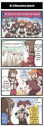 1boy 4koma 6+girls :3 =_= ^^^ ^_^ afterimage ahoge alternate_language arms_up artist_request belt black_hair blue_hair blunt_bangs bow brown_hair carrying choker clenched_hand clenched_hands closed_eyes collar comic dwarf_(totomono) english_text fairy fairy_(totomono) fairy_wings felpurr furry glasses goggles goggles_on_head green_eyes green_hair hair_ornament hand_on_own_hip hands_on_own_hips hard-translated highres human_(totomono) jewelry ken_to_mahou_to_gakuen_mono khulaz lineup long_hair mini_person minigirl multiple_girls necklace o_o official_art open_mouth orange_eyes orange_hair pink_eyes pleated_skirt pointy_ears school_uniform skirt smile standing tail thighhighs third-party_edit translated twintails wings zettai_ryouiki rating:Sensitive score:0 user:danbooru
