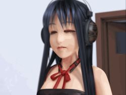  3d akiyama_mio animated animated_gif black_hair black_theme chloroform covering_own_mouth dark-skinned_male dark_skin dodoro3d headphones imminent_rape k-on! long_hair  rating:Questionable score:21 user:Lologram