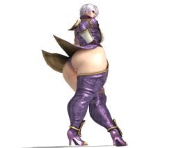  1girl 3d ass boots central-tides curvy earrings hand_on_own_hip high_heel_boots high_heels highres huge_ass isabella_valentine jewelry looking_at_viewer naughty_face silver_hair smile soul_calibur thick_thighs thigh_boots thighs thong wide_hips xnalara_(medium)  rating:Questionable score:33 user:TricksterA2