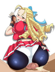  1boy 1girl artist_request ass bike_shorts buttjob buttjob_over_clothes cum dark-skinned_male dark_skin highres kanzuki_karin panties penis source_request street_fighter underwear white_panties  rating:Explicit score:45 user:axel_wayne