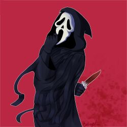  assassin commission ghost ghostface highres knife movie non-web_source panicking scarface scene_reference terror thriller_(michael_jackson) 