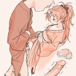  1boy 1girl blush clothed_sex cross-section cum cum_in_pussy closed_eyes hetero ikezawa_shin long_hair mahou_shoujo_madoka_magica no_panties open_mouth penis ponytail profile pussy sakura_kyoko sex standing standing_missionary standing_sex sweat tongue tongue_out uncensored vaginal  rating:Explicit score:171 user:Dweenie