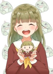  1girl brown_hair character_doll corocoro567 doll kachimachi_kosuzu link!_like!_love_live! love_live! medium_hair open_mouth solo  rating:General score:0 user:victusr34